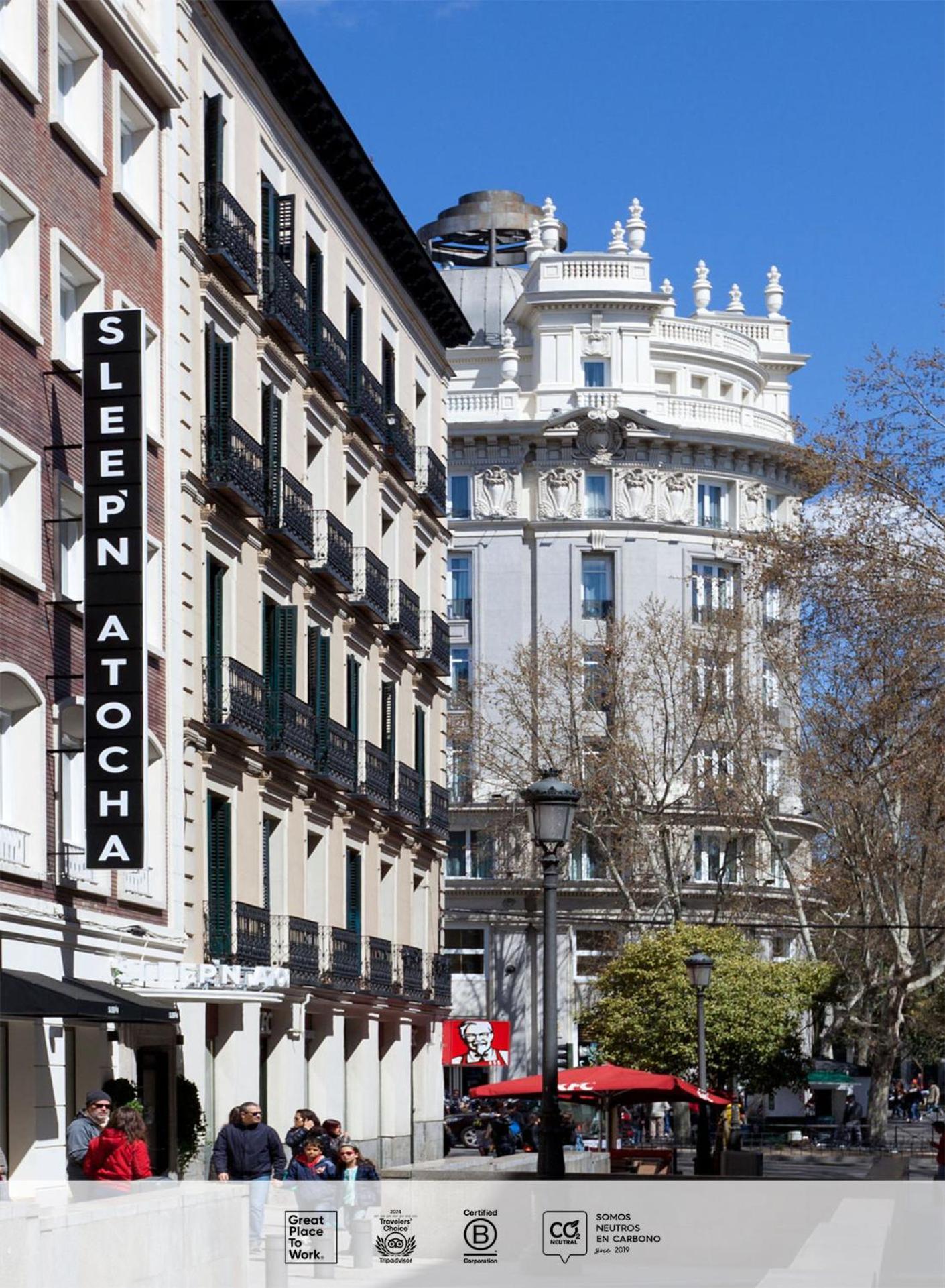 Sleep'N Atocha - B Corp Certified Hotel Madrid Exterior photo